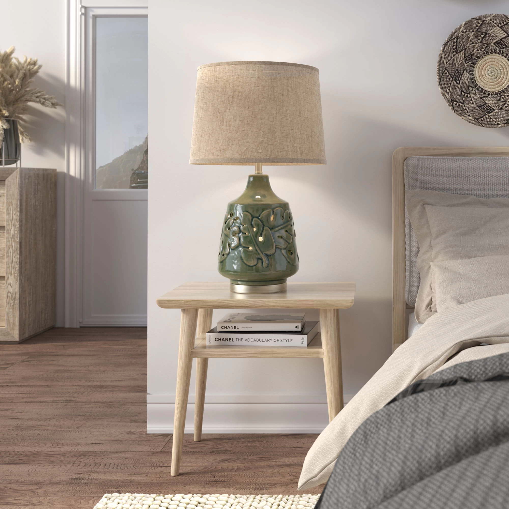 Green Leaves Table Lamp 3 Green Leaves Table Lamp - Image 3