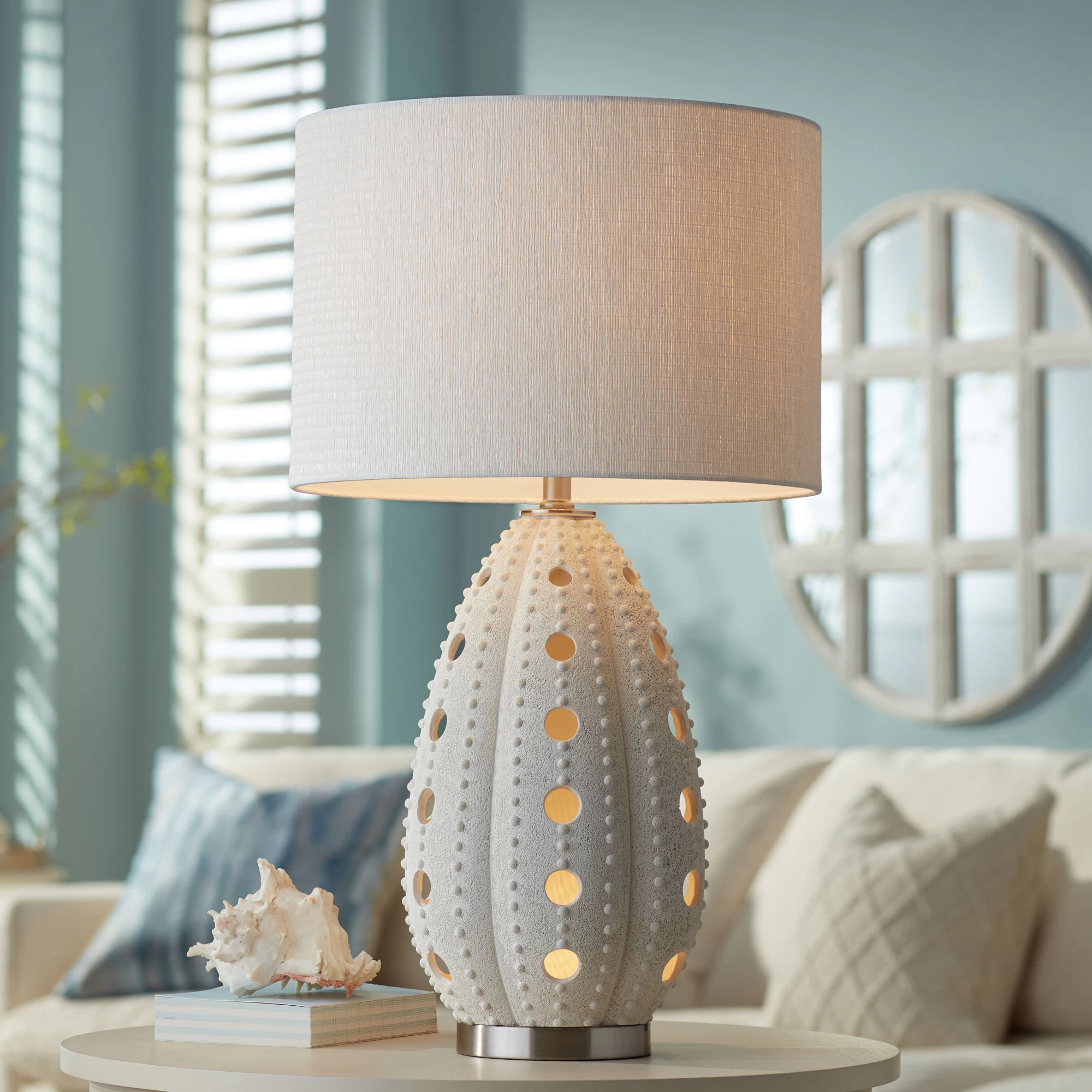 White Sea Urchin Table Lamp 1 White Sea Urchin Table Lamp