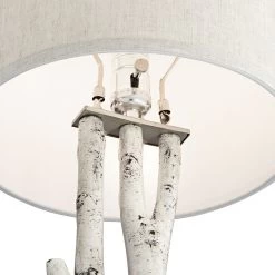White Forest Round Table Lamp