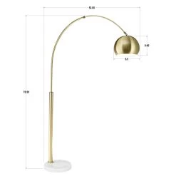 Basque Arc 78 Inch Reading Lamp By Pacific Coast Lighting -Professional Lighting Store Pacific Coast Lighting 1G632 dimensions