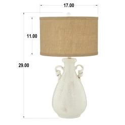 Urban Pottery 29 Inch Table Lamp By Pacific Coast Lighting -Professional Lighting Store Pacific Coast Lighting 3Y479 dimensions