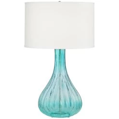 Glass Vase In Bluish Green Color 31 Inch Table Lamp By Pacific Coast Lighting