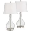 Set Of 2 Glass Vase Clear Finish 24 Inch Table Lamp By Pacific Coast Lighting