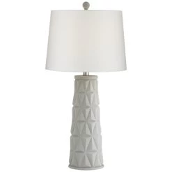 Geo Pattern Cement 28 Inch Table Lamp By Pacific Coast Lighting