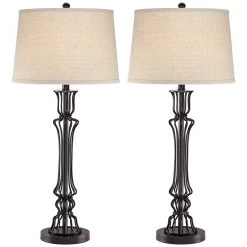 2pk Wire Column 32 Inch Table Lamp By Pacific Coast Lighting