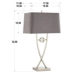 Wishbone 32 Inch Table Lamp By Pacific Coast Lighting -Professional Lighting Store Pacific Coast Lighting 8Y103 dimensions