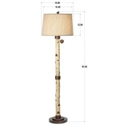 Birch Tree 64 Inch Floor Lamp By Pacific Coast Lighting -Professional Lighting Store Pacific Coast Lighting W3069 dimensions