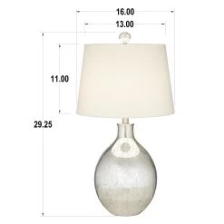 Mercury Oval 29 Inch Table Lamp By Pacific Coast Lighting -Professional Lighting Store Pacific Coast Lighting X5795 dimensions